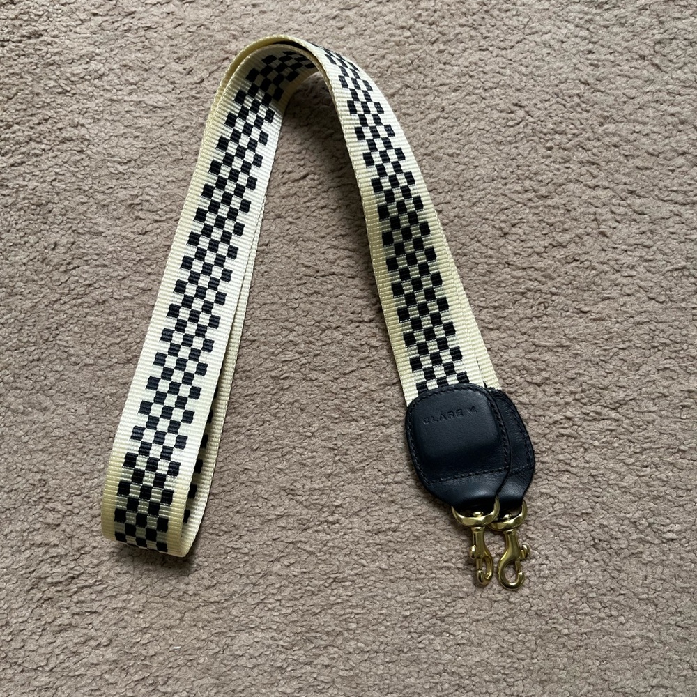 NEW! Clare V. Checker Crossbody Strap